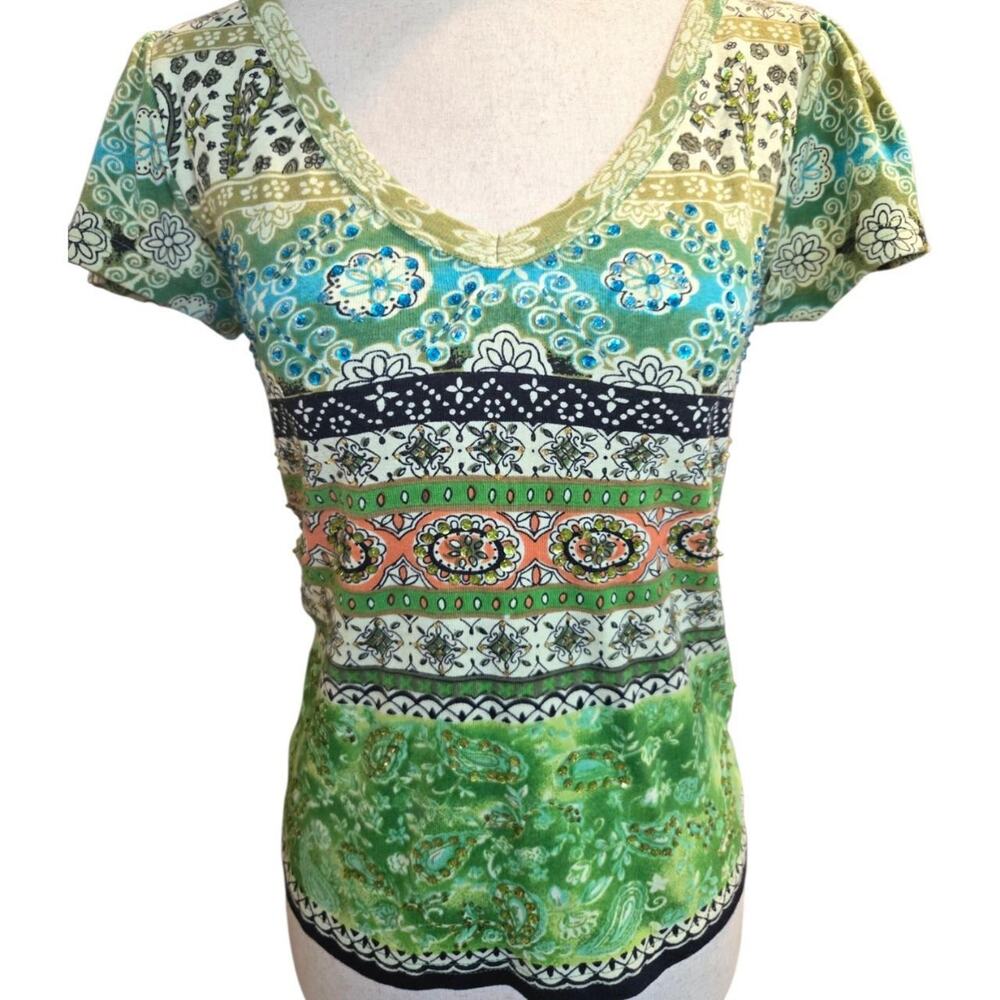 Vintage bila rhinestone boho patchwork